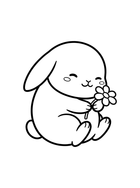 Ausmalbild Hase 1