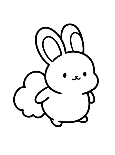 Ausmalbild Hase 2