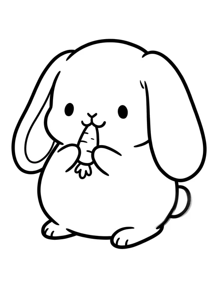 Ausmalbild Hase 3