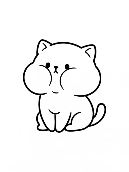 Ausmalbild Katze 4