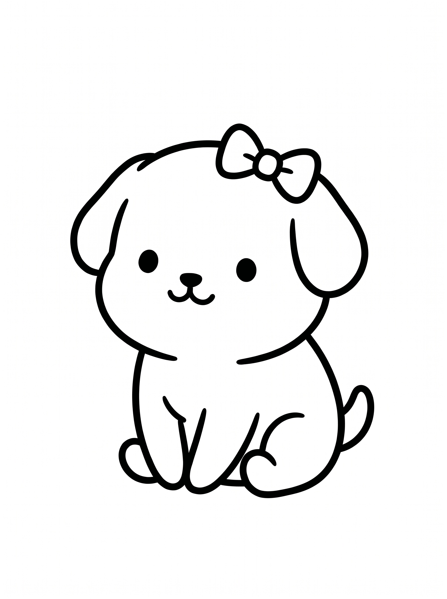 子犬 4の塗り絵