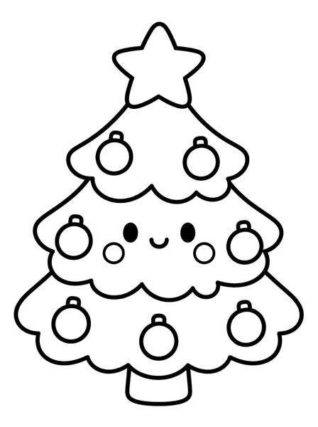 Christmas tree 1 coloring page