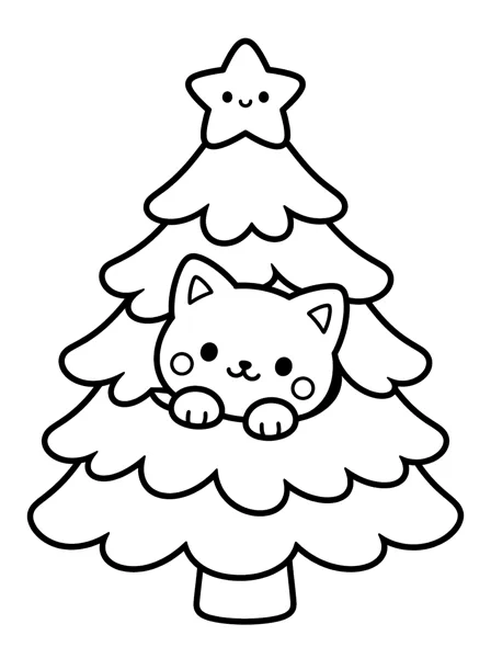 Christmas tree 3 coloring page