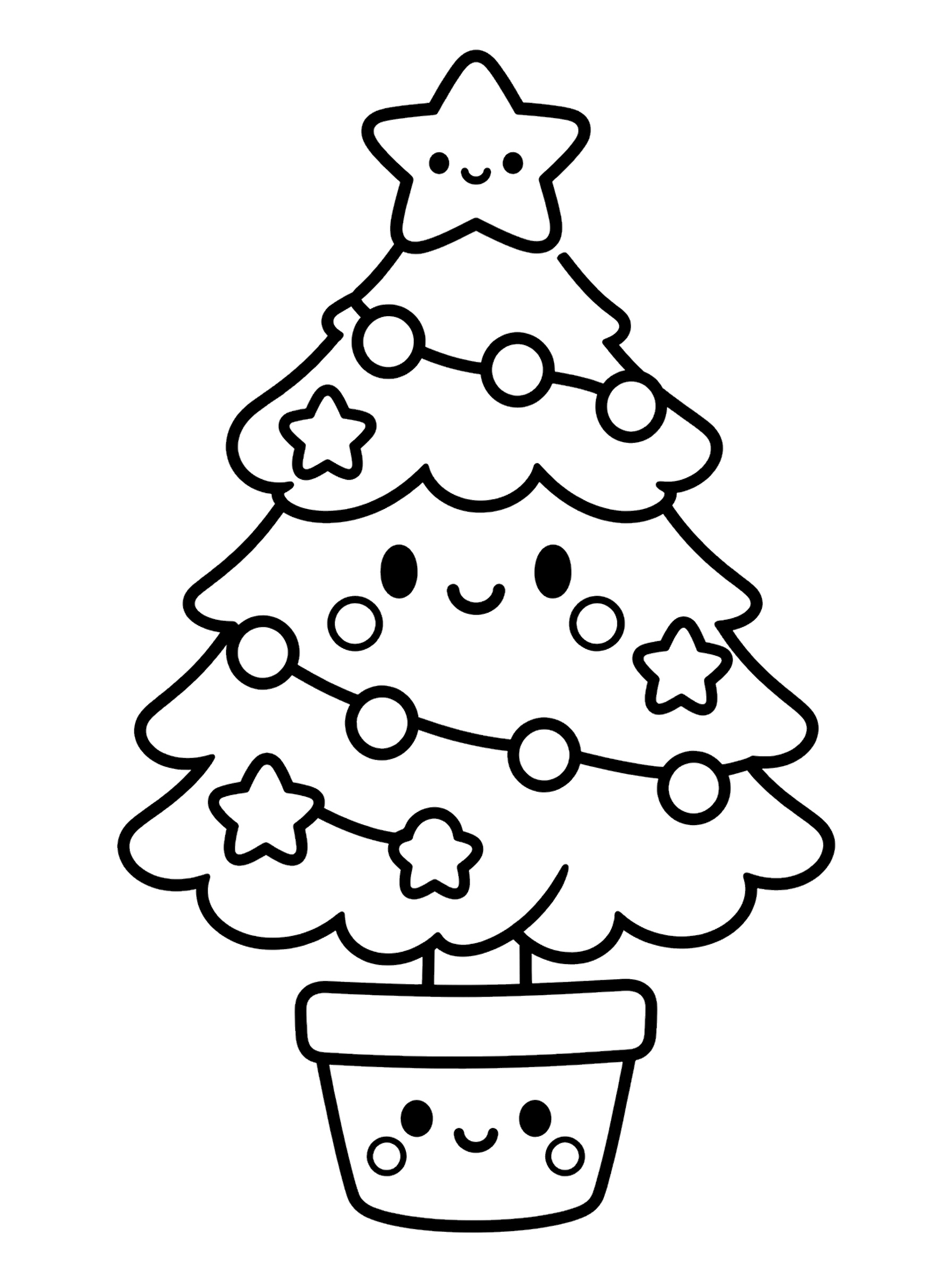 Ausmalbild Weihnachtsbaum 4