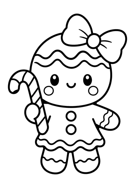 Gingerbread 3 coloring page