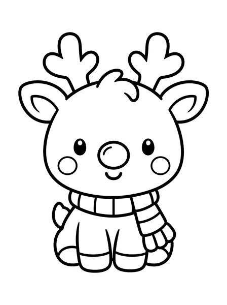 Reindeer 1 coloring page
