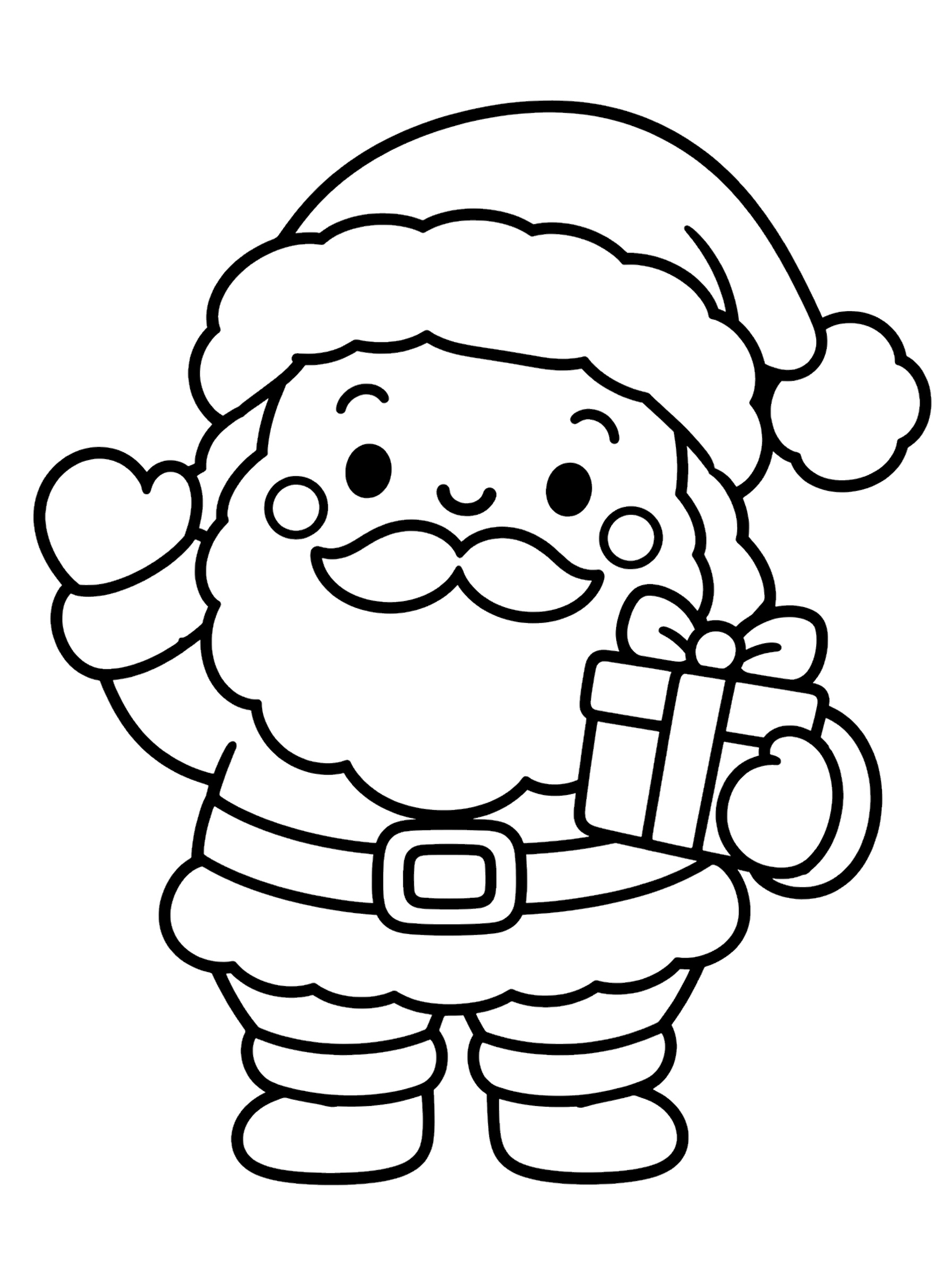 Ausmalbild Weihnachtsmann 1