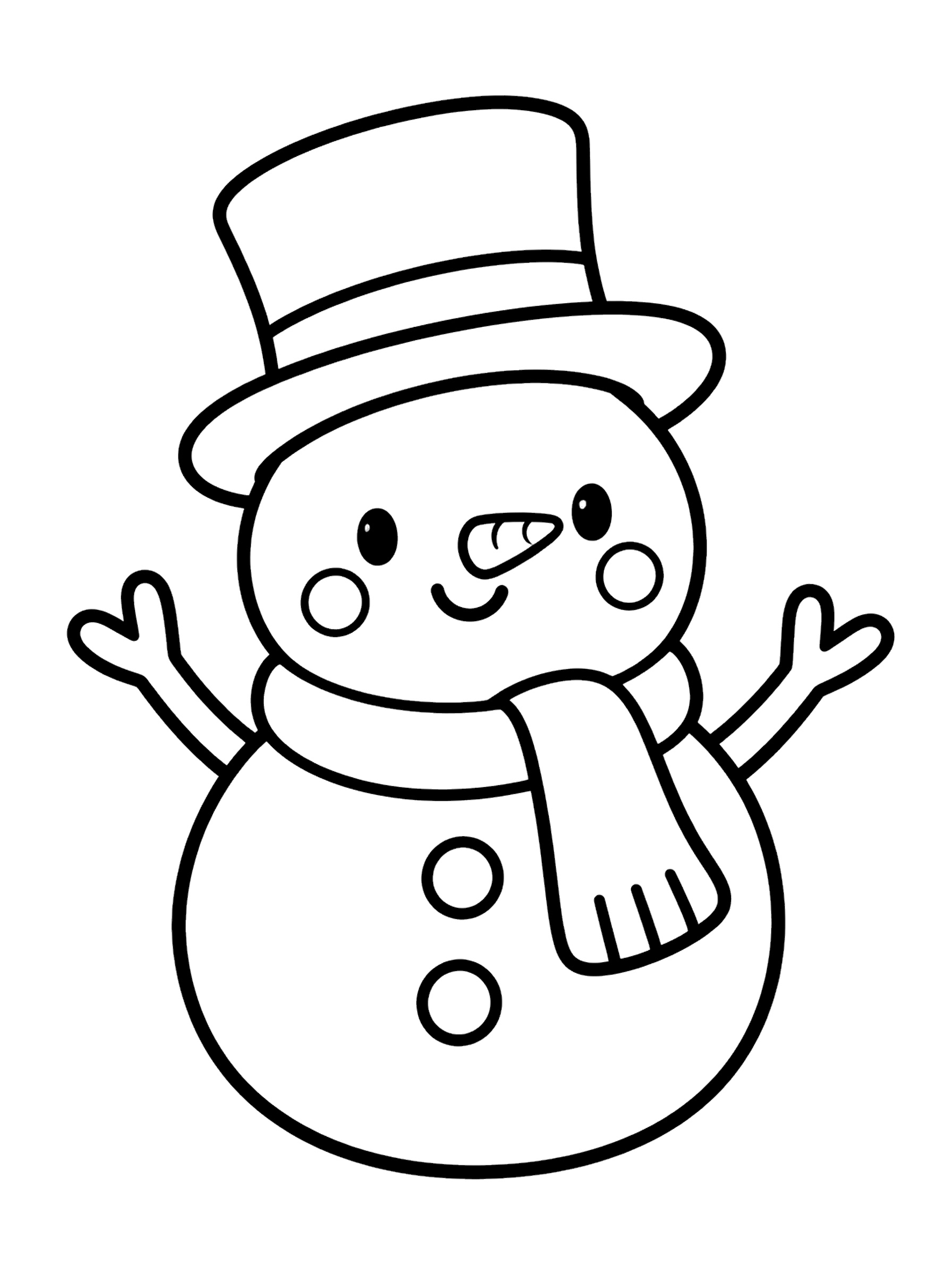 Coloriage Bonhomme de neige 1