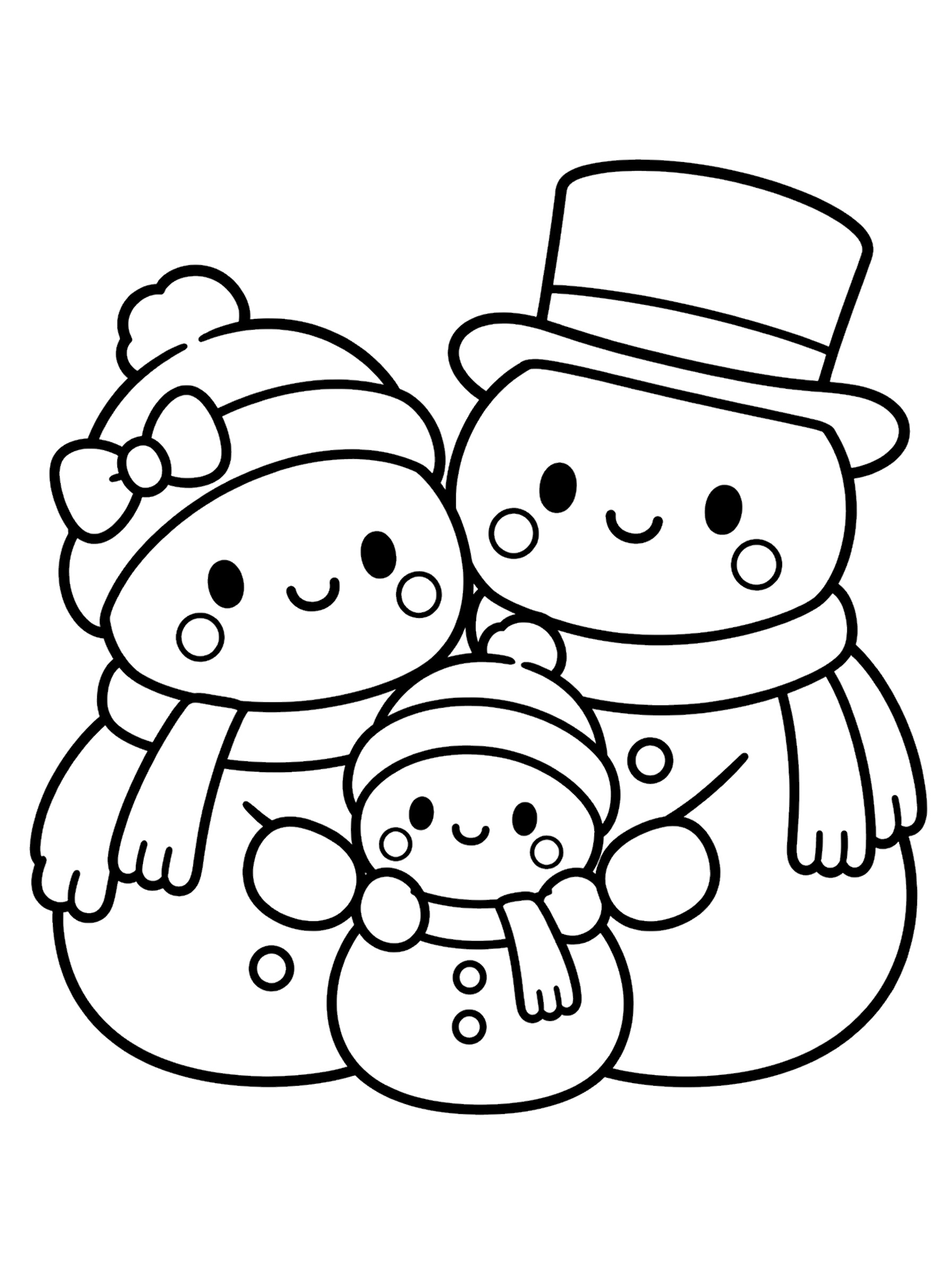 Dibujo de Muñeco de nieve 4 para colorear