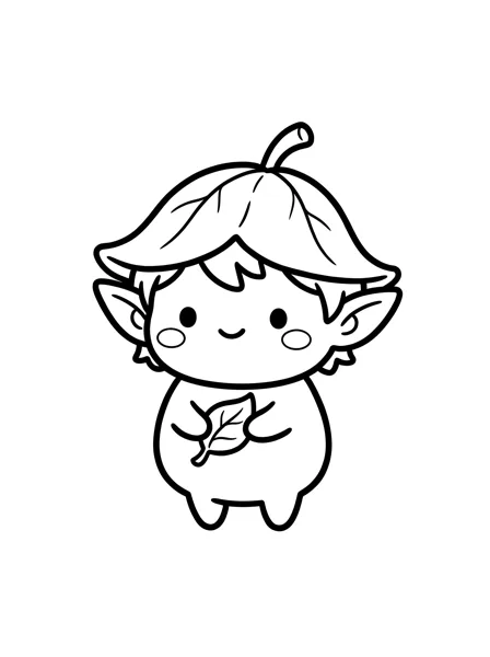 Elf coloring page
