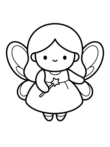 Fairy coloring page