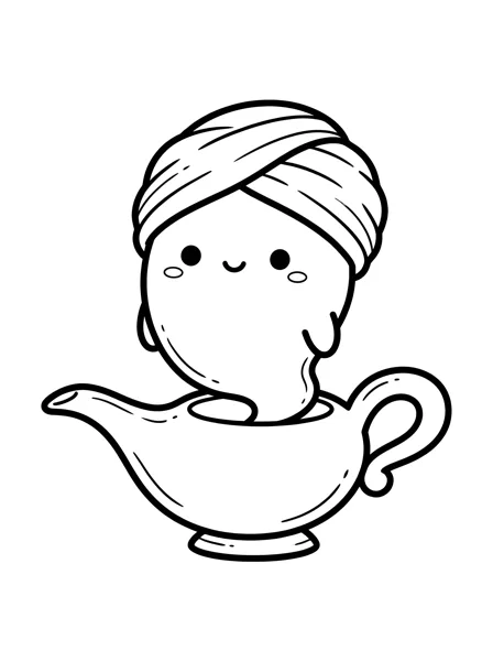 Genie coloring page