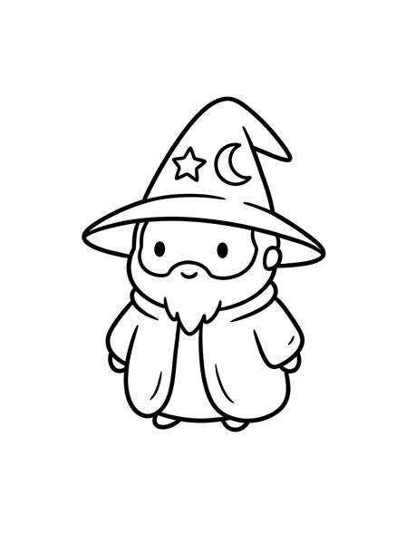 Wizard coloring page