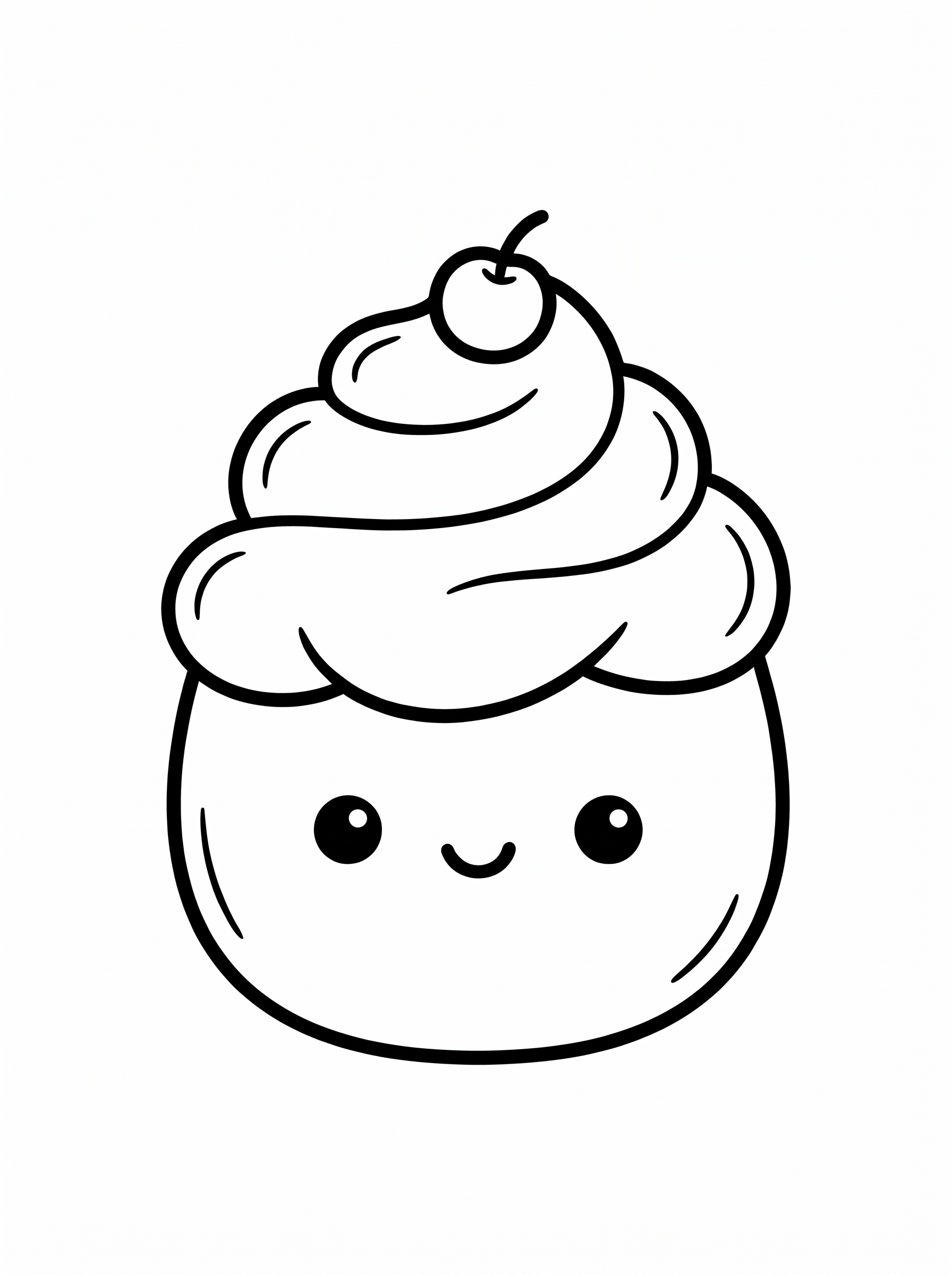 Desenho de Cupcake para colorir