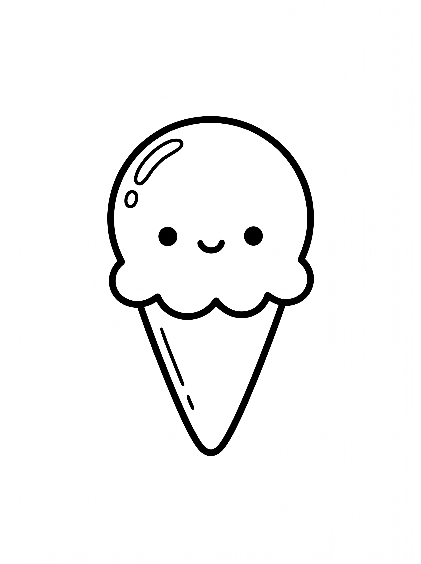 Ice cream coloring page