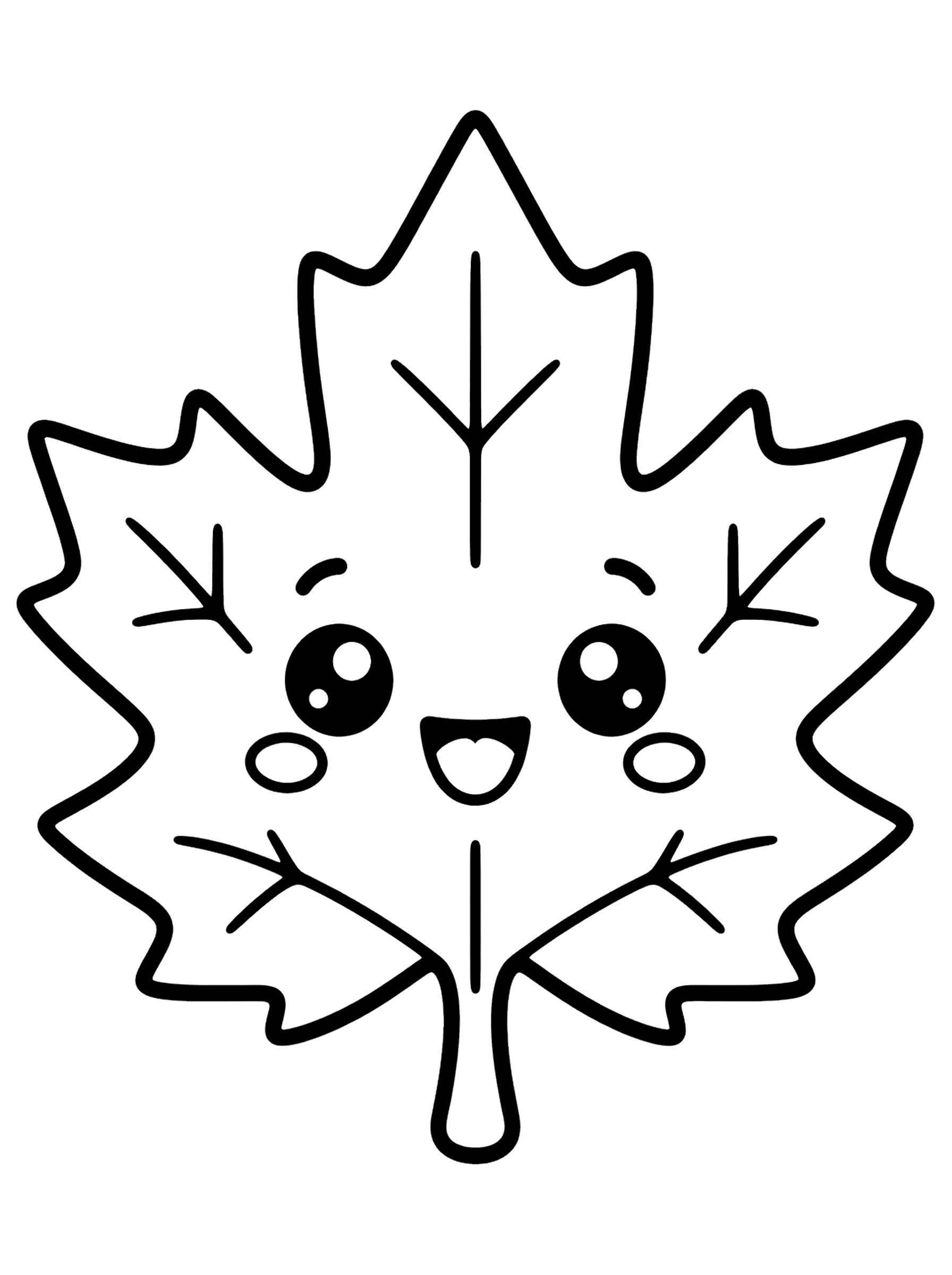 Dibujo de Hojas de otoño 1 para colorear
