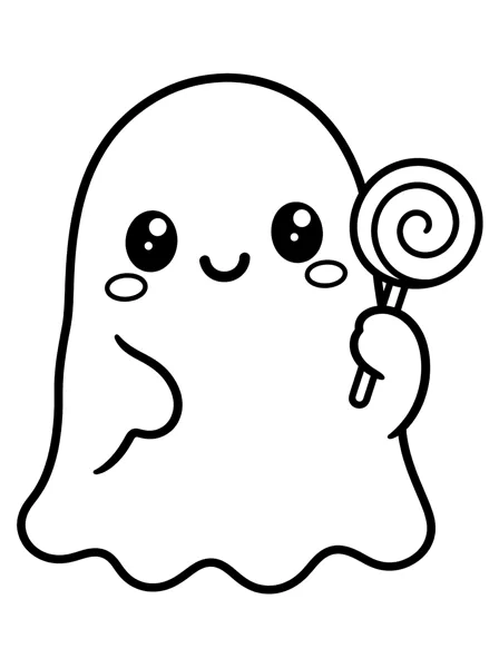 Ausmalbild Gespenst 1
