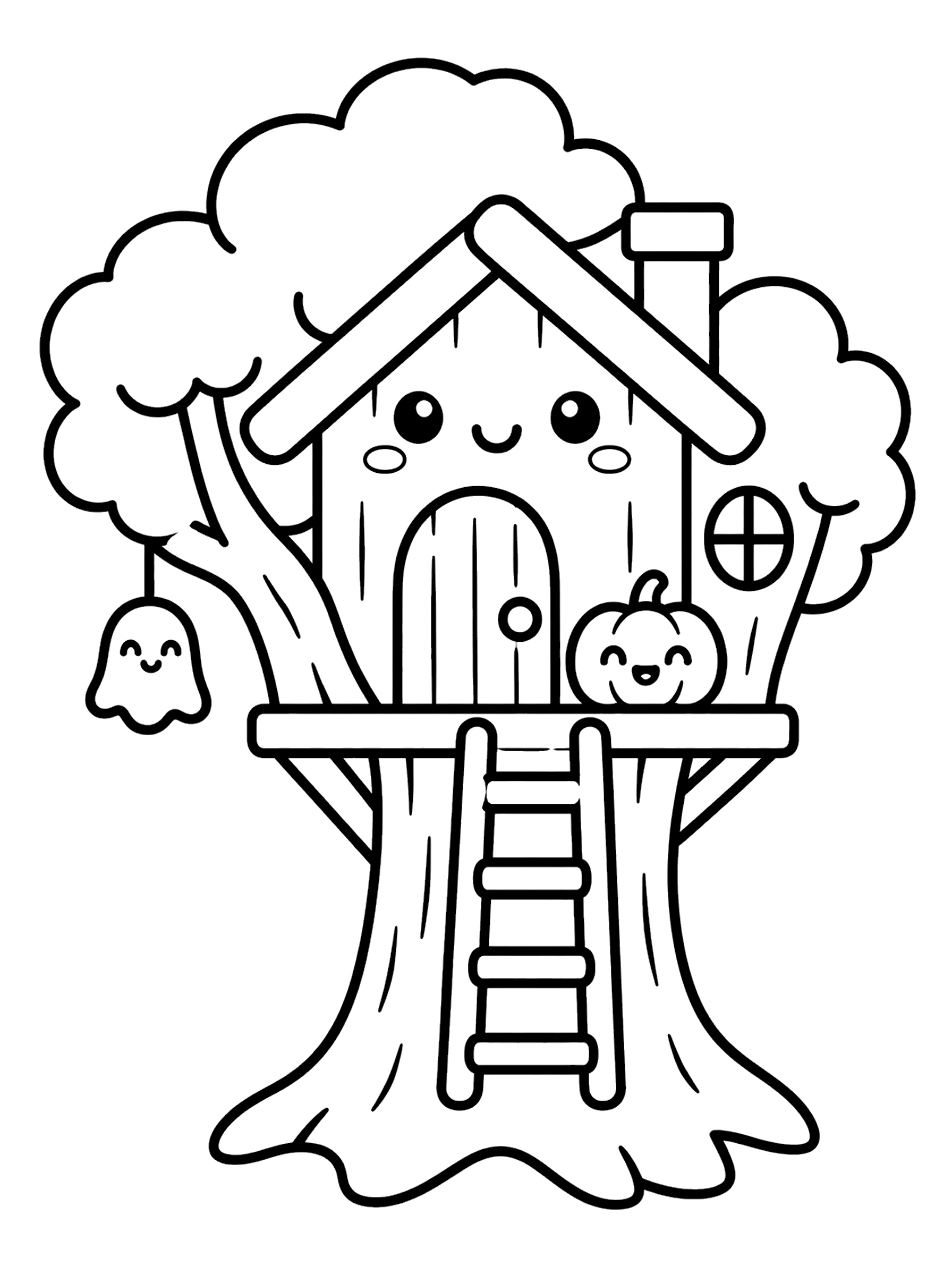 Desenho de Casa mal-assombrada 3 para colorir