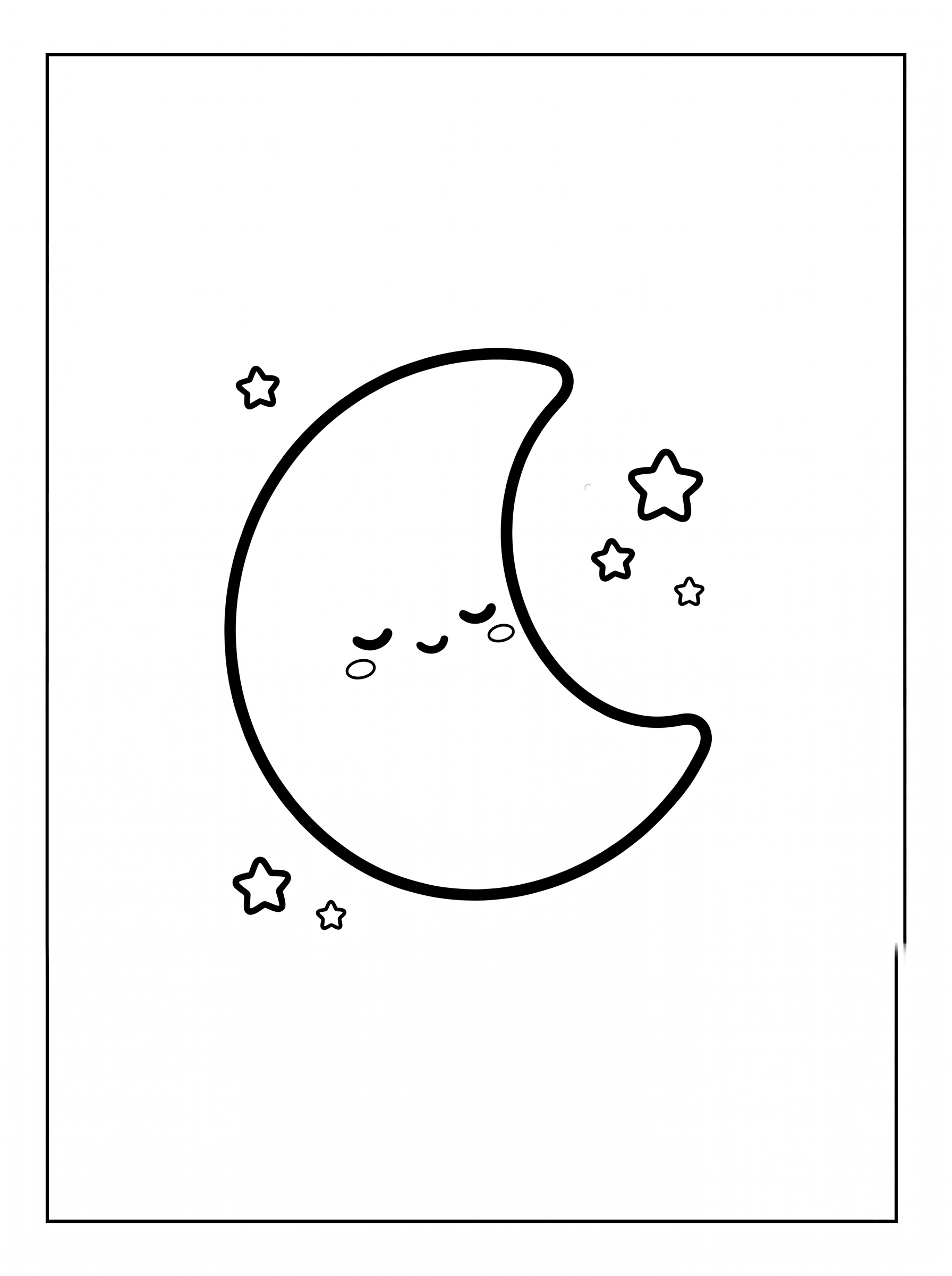 Ausmalbild Mond