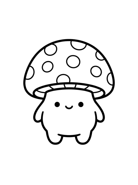 きのこの塗り絵