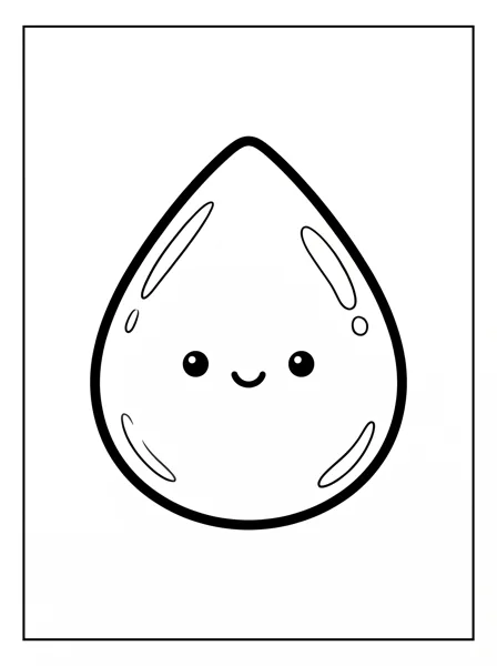雨つぶの塗り絵