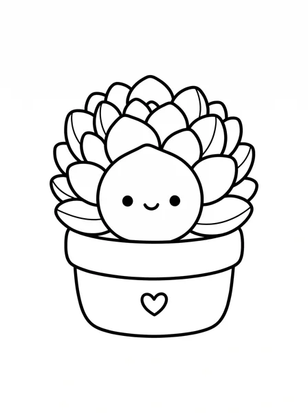 多肉植物の塗り絵