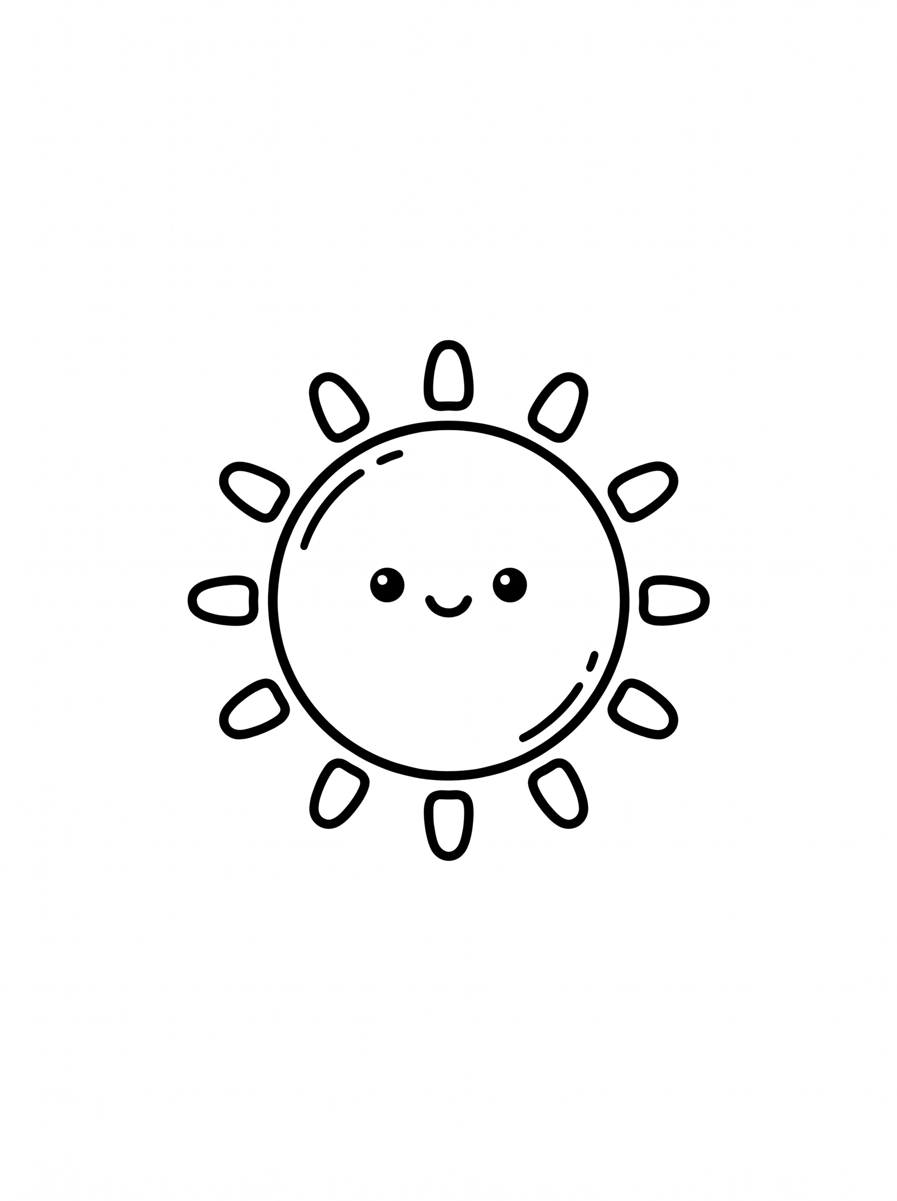 Ausmalbild Sonne