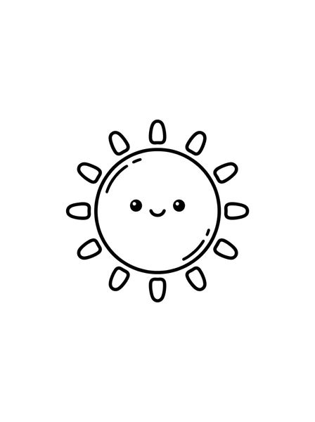 太陽の塗り絵