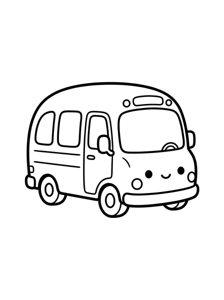 バスの塗り絵