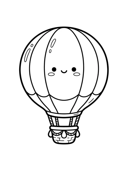 気球の塗り絵