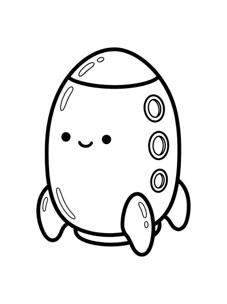 ロケットの塗り絵