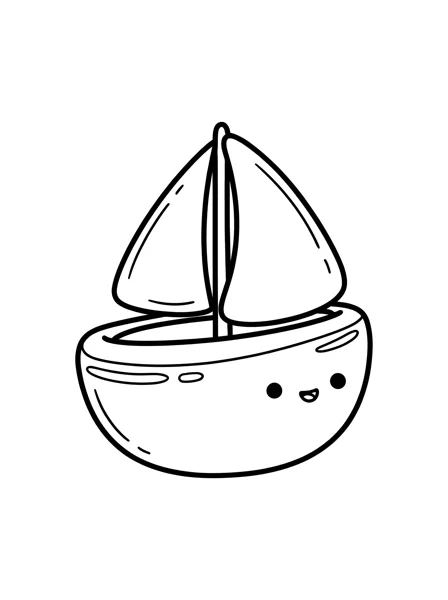 ヨットの塗り絵