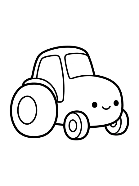 トラクターの塗り絵